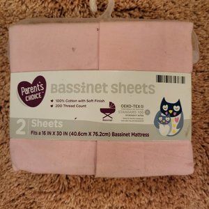 Parents choice bassinet sheets new